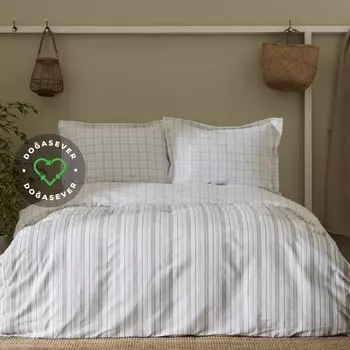 Karaca Home Geo Recycle Комплект постельного белья цвета хаки