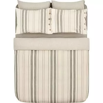 Karaca Home Комплект постельного белья цвета хаки, окрашенный в одну нить