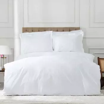 Karaca Home White Collection Island Белый перкаль в полоску с цепочкой, Комплект постельного белья