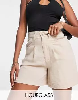 Карамельные шорты с драпировкой в виде песочных часов ASOS DESIGN Hourglass