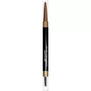 Карандаш для бровей Colorstay с пудрой и кисточкой для заполнения, придания формы и распределения идеальных бровей, 605 Мягко-коричневый, Revlon