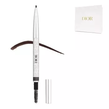 Карандаш для бровей Dior Diorshow Brow Styler Водостойкий с ультратонким выдвижным кончиком, 0,003 унции, 32 темно-коричневого цвета