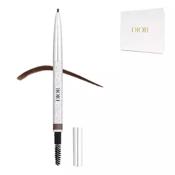 Карандаш для бровей Dior Diorshow Brow Styler Водостойкий с ультратонким выдвижным кончиком, 0,003 унции, 03 Коричневый