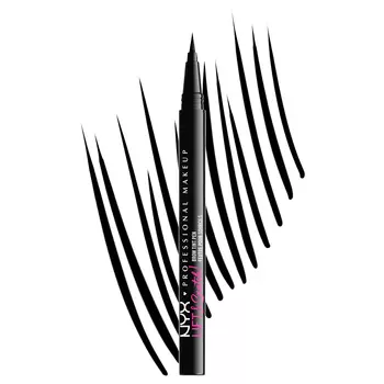 Карандаш для бровей - фломастер lift n snatch brow tint pen Nyx Professional Makeup, цвет black, 1 мл