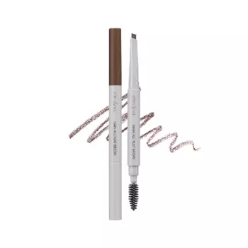 Карандаш для бровей Han All Flat Brow W2 Mild Wood - 0,17 г, теплый молочно-коричневый оттенок Rom&Nd