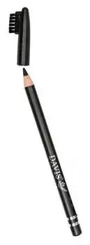 Карандаш для бровей с кисточкой, черный Davis