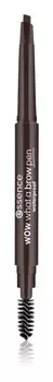 Карандаш для бровей с кисточкой Essence WOW What a Brow, оттенок 04 Black-Brown 0,2 г