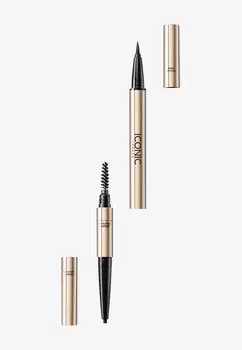 Карандаши для бровей Triple Brow Definer Iconic London, цвет black brown