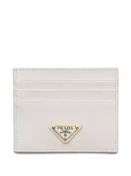 Кардхолдер из сафьяновой кожи Prada, белый