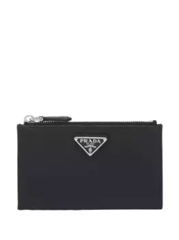 Кардхолдер из сафьяновой кожи Prada, черный