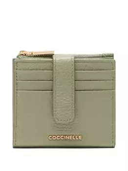 Кардхолдер Metallic на молнии Coccinelle, зеленый