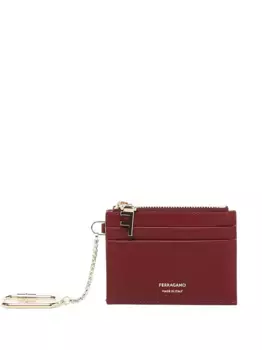 Кардхолдер на молнии Ferragamo, красный