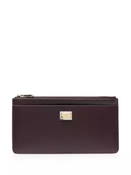 Кардхолдер на молнии с логотипом DOLCE & GABBANA, красный