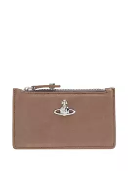 Кардхолдер Orb с застежкой-молнией Vivienne Westwood, коричневый