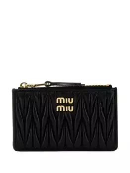Кардхолдер с логотипом MIU MIU, черный