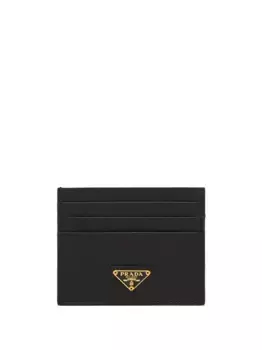 Кардхолдер с логотипом Prada, черный