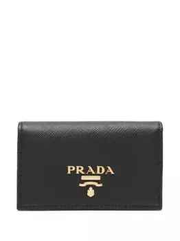 Кардхолдер с логотипом Prada, черный