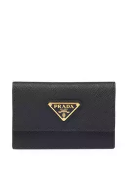 Кардхолдер с логотипом Prada, черный