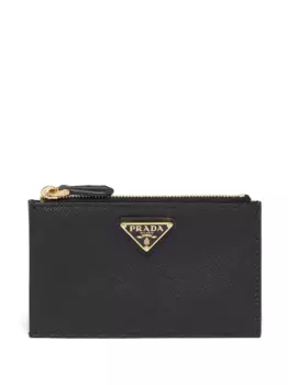 Кардхолдер с логотипом Prada, черный