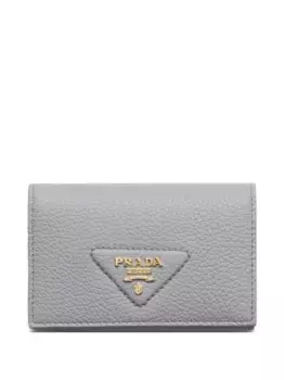 Кардхолдер с логотипом Prada, серый