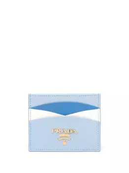 Кардхолдер с логотипом Prada, синий