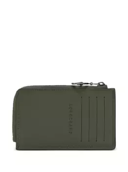 Кардхолдер с тиснением Longchamp, зеленый
