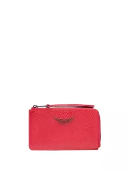 Кардхолдер Wild с тиснением под кожу питона Zadig&Voltaire, красный