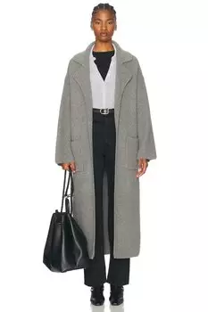 Карди-пальто в рубчик Toteme, цвет Grey Melange