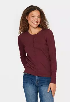 Кардиган A8661 MILASZ R-NECK Saint Tropez, желто-коричневый порт-меланж