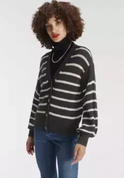 Кардиган AJC с глубоким V-образным вырезом, черный