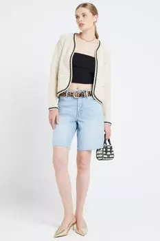 Кардиган аккуратного кроя из фактурной ткани River Island, бежевый