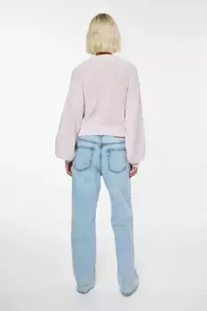 Кардиган эластичной вязки и трансфером H&M, розовый