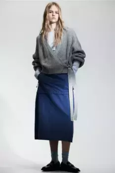 Кардиган эластичной вязки и трансфером H&M, серый
