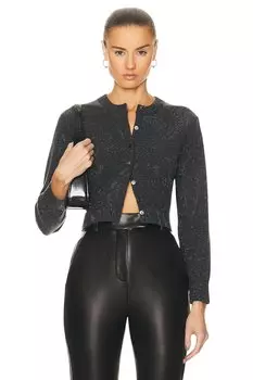 Кардиган Alexander Wang Crewneck, цвет Charcoal Melange