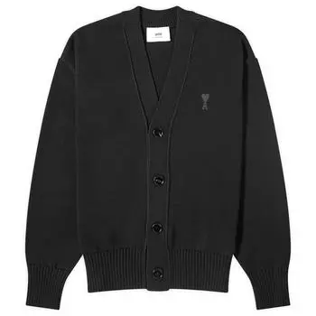Кардиган Ami Paris Tonal Heart, черный