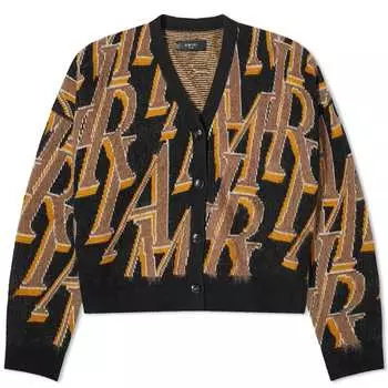 Кардиган Amiri All Over Logo, черный