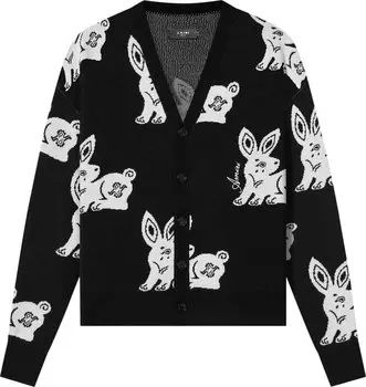 Кардиган Amiri Rabbit Repeat Cardigan 'Black/White', черный