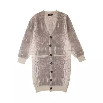 Кардиган Amiri Snakeskin Print Oversized 'Grey', серый