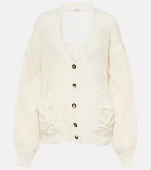 Кардиган anagram из мохера Loewe, белый