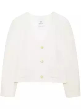 Кардиган Anitta с V-образным вырезом ANINE BING, белый