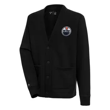 Кардиган Antigua Edmonton Oilers, черный