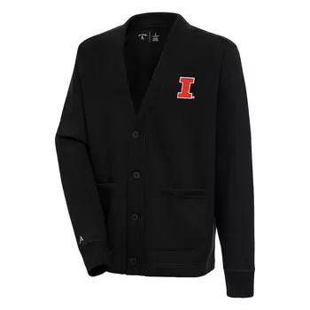 Кардиган Antigua Illinois Fighting Illini, черный
