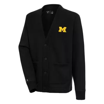 Кардиган Antigua Michigan Wolverines, черный