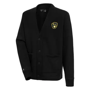 Кардиган Antigua Milwaukee Brewers, черный