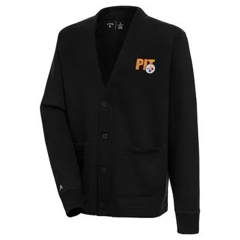 Кардиган Antigua Pittsburgh Steelers, черный