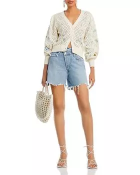 Кардиган AQUA Pointelle, слоновая кость/кремовый