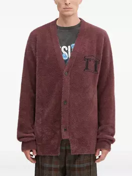 Кардиган Aries из шенилловой вязки, коричневый