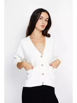 Кардиган ASSUILI Kaschmir-Cardigan, белый
