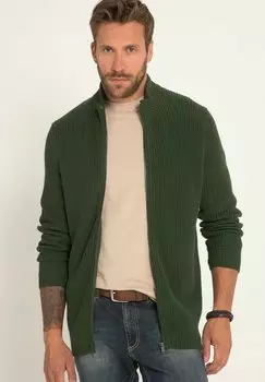 Кардиган AVEC PETIT COL MONTANT ET FERMETURE GLISSIRE JP1880, цвет vert meraude