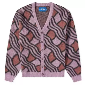 Кардиган Awake NY Wavy Jacquard Mohair, розовый